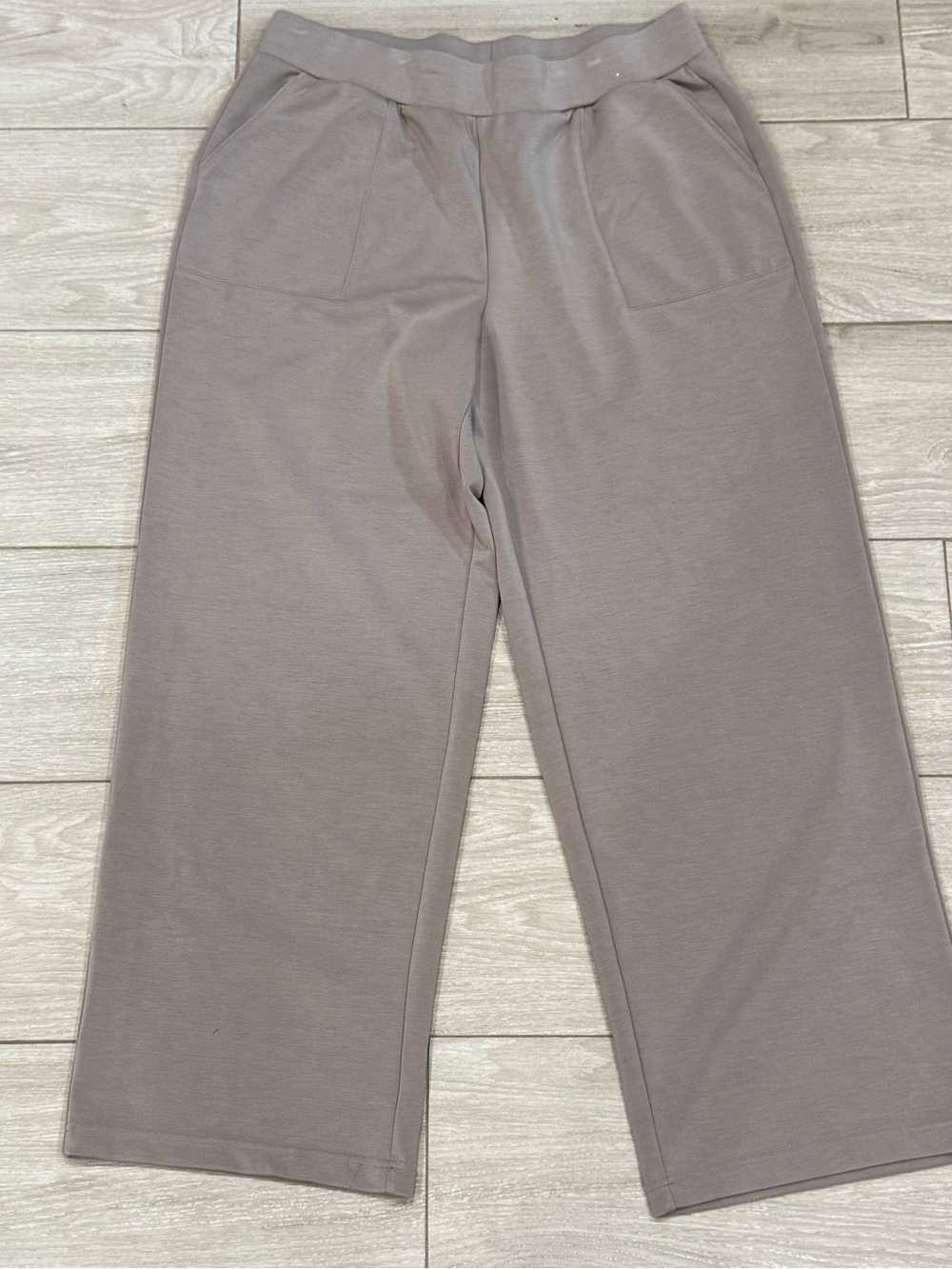 Mondetta Wide Leg Travel Pants Taupe Size Large